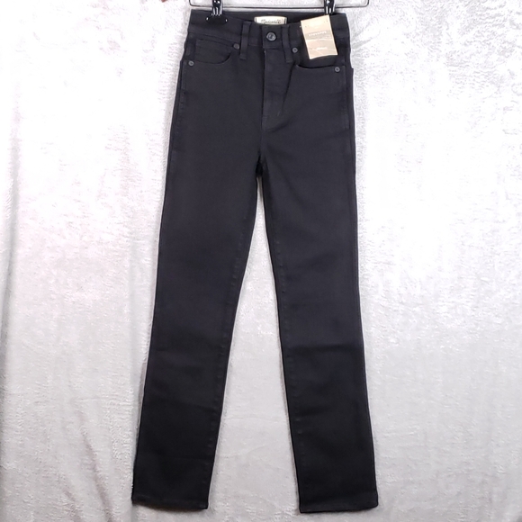 Madewell NWT Stovepipe Jeans Black Women's W23 NM217 - Picture 2 of 12
